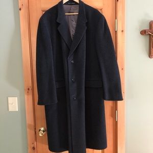 Marc Jeffries wool long overcoat, dark gray, size fits XLT